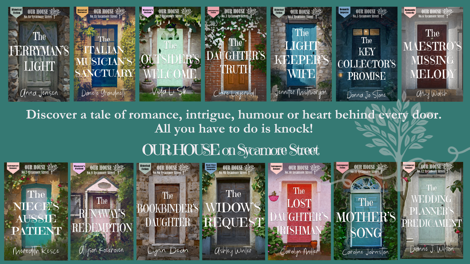 OHSS All book graphic no sparkles Our House on Sycamore Street book covers